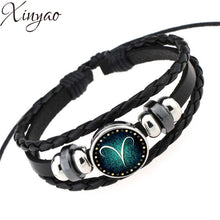2016 Virgo/Sagittarius/Aquarius/Scorpio/Libra/Capricorn 12 Constellation Bracelet Men Women Braided Leather Bracelets & Bangles