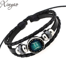 2016 Virgo/Sagittarius/Aquarius/Scorpio/Libra/Capricorn 12 Constellation Bracelet Men Women Braided Leather Bracelets & Bangles