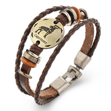2017 New Virgo Scorpio Libra Capricorn Aries Taurus Gemini Cancer Zodiac Bracelet Women & Men Geniune Braided Leather Bracelets