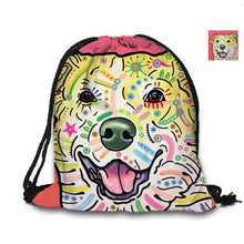 Australian Shepherd Drawstring Bag Cute Pet Dogs Custom Animal Backpack Border Collie Printed Double Sides For Woman School Girl