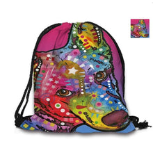 Australian Shepherd Drawstring Bag Cute Pet Dogs Custom Animal Backpack Border Collie Printed Double Sides For Woman School Girl