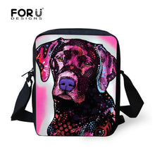 FORUDESIGNS Handle Painting Women Messenger Bags Cute Border Collie Dog Woman Shoulder Cross-body Bag Travel Tote Bolsa Feminina