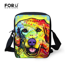 FORUDESIGNS Handle Painting Women Messenger Bags Cute Border Collie Dog Woman Shoulder Cross-body Bag Travel Tote Bolsa Feminina