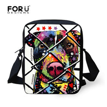 FORUDESIGNS Handle Painting Women Messenger Bags Cute Border Collie Dog Woman Shoulder Cross-body Bag Travel Tote Bolsa Feminina