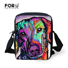FORUDESIGNS Handle Painting Women Messenger Bags Cute Border Collie Dog Woman Shoulder Cross-body Bag Travel Tote Bolsa Feminina