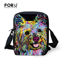 FORUDESIGNS Handle Painting Women Messenger Bags Cute Border Collie Dog Woman Shoulder Cross-body Bag Travel Tote Bolsa Feminina