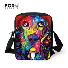 FORUDESIGNS Handle Painting Women Messenger Bags Cute Border Collie Dog Woman Shoulder Cross-body Bag Travel Tote Bolsa Feminina