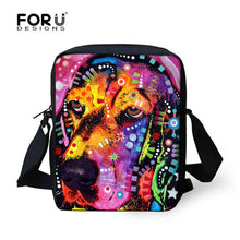 FORUDESIGNS Handle Painting Women Messenger Bags Cute Border Collie Dog Woman Shoulder Cross-body Bag Travel Tote Bolsa Feminina
