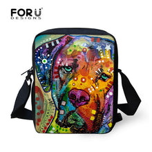 FORUDESIGNS Handle Painting Women Messenger Bags Cute Border Collie Dog Woman Shoulder Cross-body Bag Travel Tote Bolsa Feminina