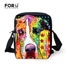 FORUDESIGNS Handle Painting Women Messenger Bags Cute Border Collie Dog Woman Shoulder Cross-body Bag Travel Tote Bolsa Feminina