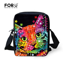FORUDESIGNS Handle Painting Women Messenger Bags Cute Border Collie Dog Woman Shoulder Cross-body Bag Travel Tote Bolsa Feminina
