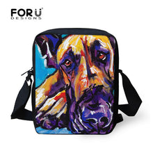 FORUDESIGNS Handle Painting Women Messenger Bags Cute Border Collie Dog Woman Shoulder Cross-body Bag Travel Tote Bolsa Feminina